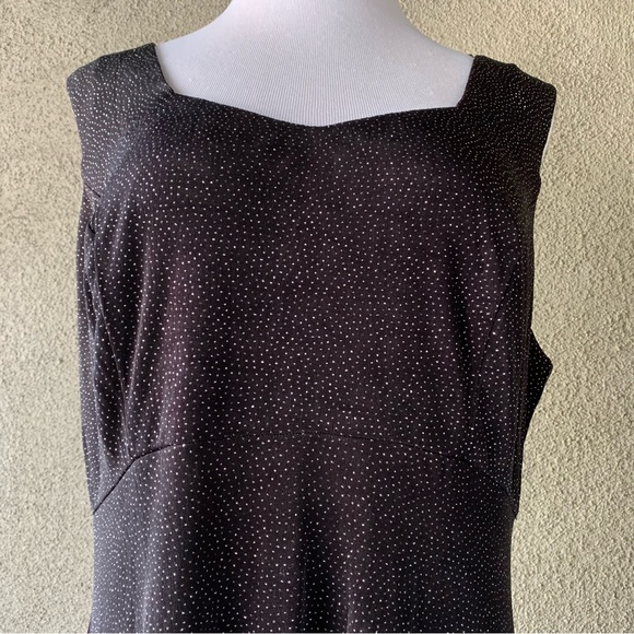 🔥5/$20🔥 “Onyx Nite” Black Sparkle High Low Midi-Dress size 20 - Picture 4 of 12